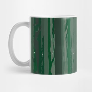 Painted Green Stripes Mug